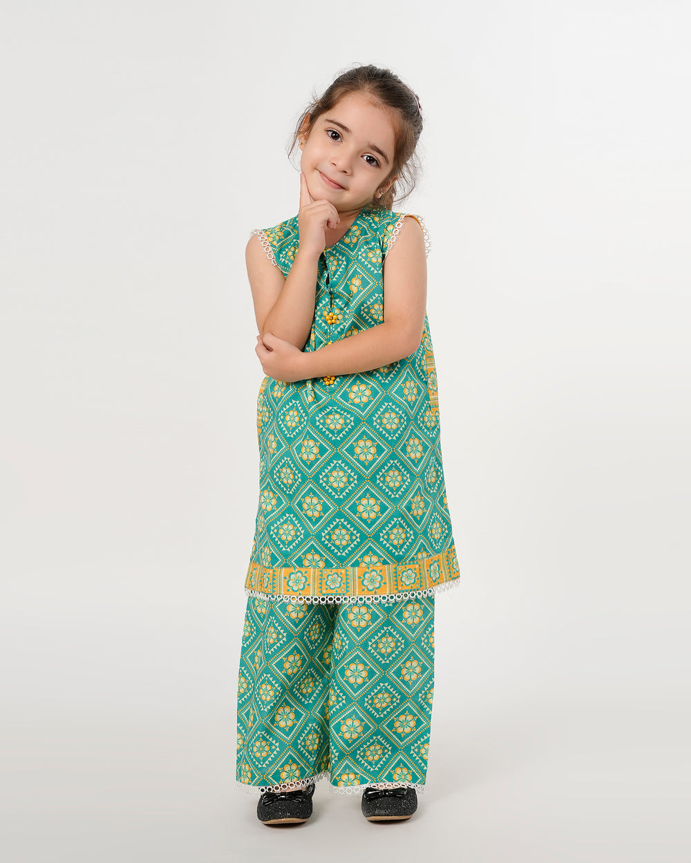 Eminent Girls Printed Shalwar Suit - Green, Girls Shalwar Kameez, Eminent, Chase Value