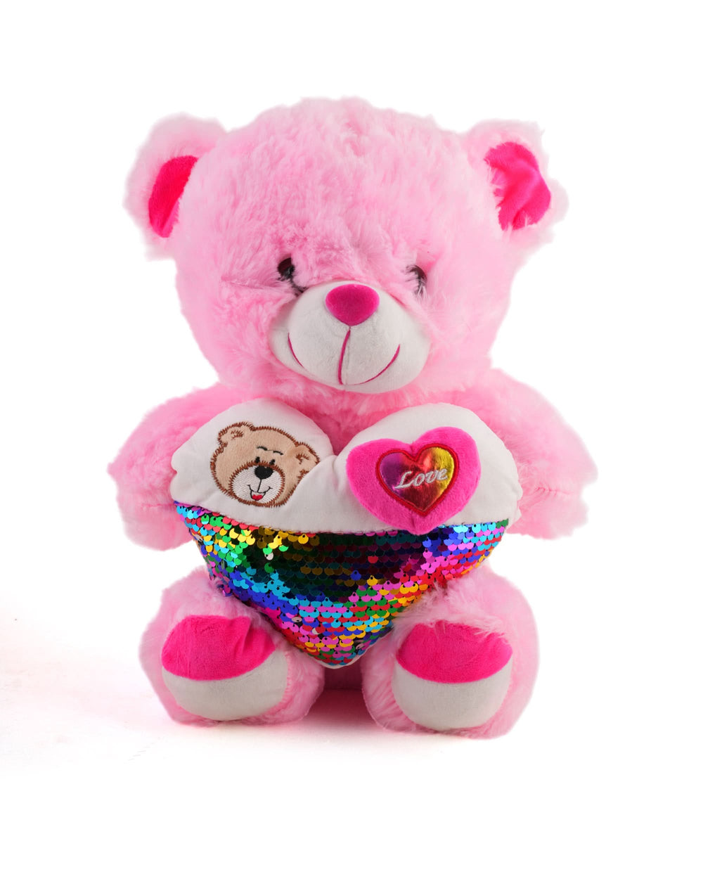 Stuff Heart Bear 30 CM - Light Pink, Stuffed Toys, Chase Value, Chase Value
