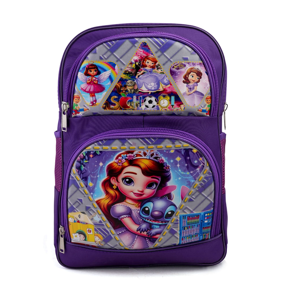 Kids Character Backpack 16" KT-010 - Sofia, School Bags, Chase Value, Chase Value