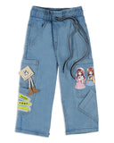 Girl's Denim Wide Leg Pant, Girls Pants & Capri, Chase Value, Chase Value