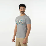 Eminent Men's Round Neck Half Sleeves Printed T-Shirt - Frost Grey, Men's T-Shirts & Polos, Eminent, Chase Value