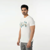 Eminent Men's Round Neck Half Sleeves Printed T-Shirt - Off White, Men's T-Shirts & Polos, Eminent, Chase Value