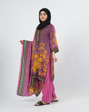 Gul Jee Shahzaib Women Poly Fabron 3-Piece Unstitched Suit - 1