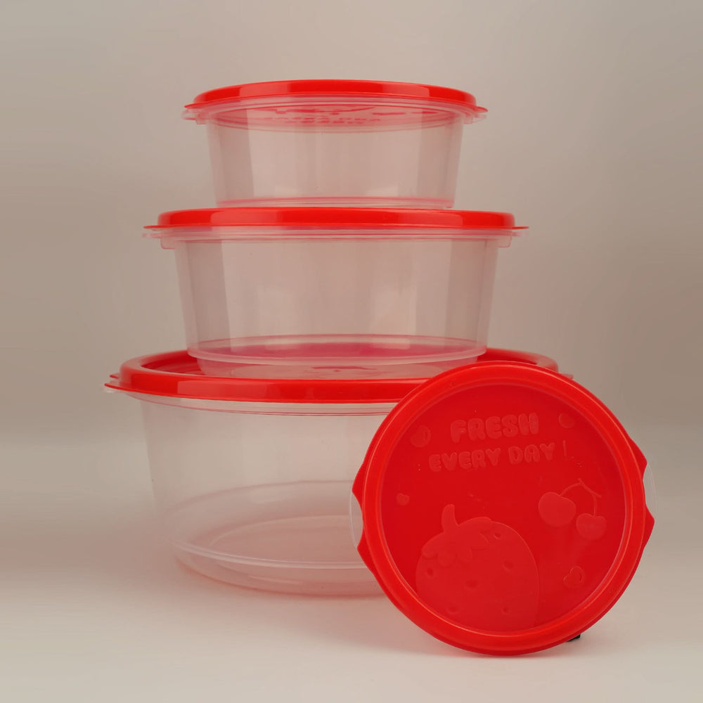 Belli Plastic Ultra Crisper Box 4 in 1 Set - Red, Storage Boxes, Chase Value, Chase Value