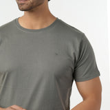 Eminent Men's Round Neck Half Sleeves T-Shirt - Dusty Olive, Men's T-Shirts & Polos, Eminent, Chase Value