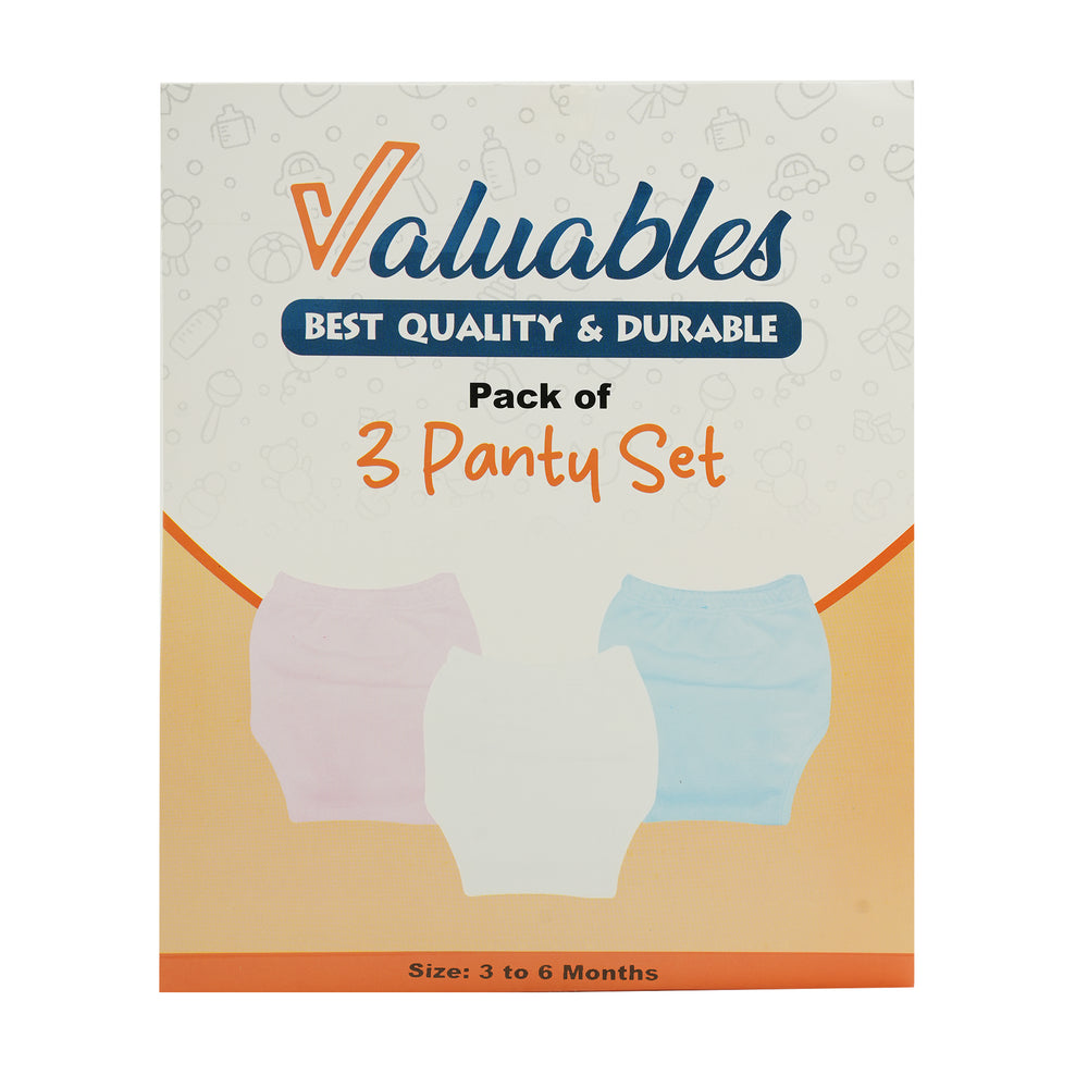 Valuable Newborn Panty Pack Of 3 - White, Kids Other Accessories, Chase Value, Chase Value