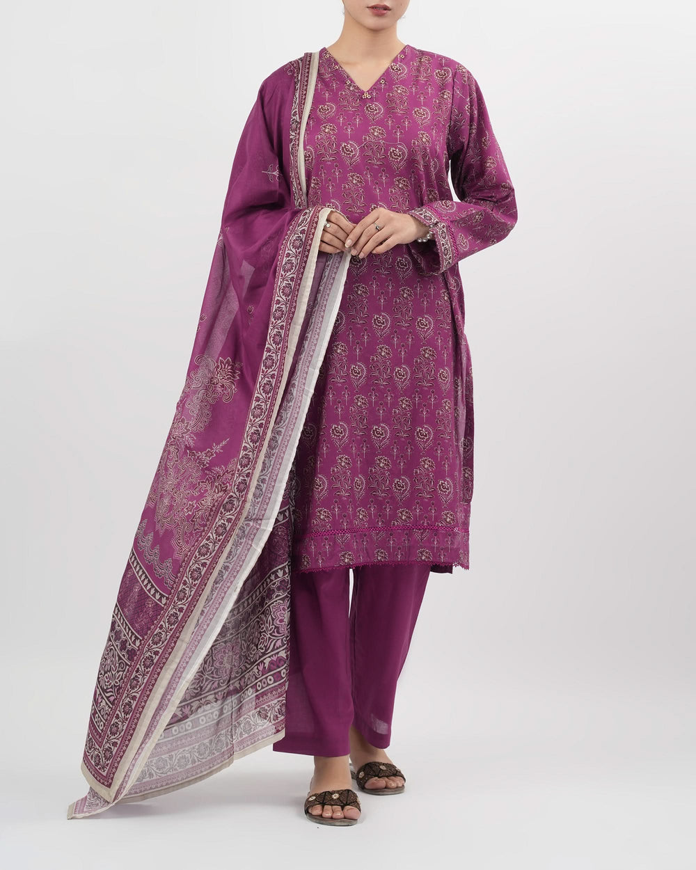 Eminent Women Printed 3PCS Suit, Women Shalwar Suits, Eminent, Chase Value