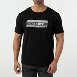 Eminent Men's Round Neck Half Sleeves Printed T-Shirt - Black, Men's T-Shirts & Polos, Eminent, Chase Value