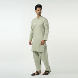 Men's Slim Fit Kurta Plain Shalwar Suit - Light Green, Men's Shalwar Kameez, Chase Value, Chase Value