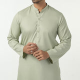 Men's Slim Fit Kurta Plain Shalwar Suit - Light Green, Men's Shalwar Kameez, Chase Value, Chase Value