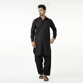 Valuable Men's Plain Kameez Shalwar Suit - Black, Men's Shalwar Kameez, Chase Value, Chase Value