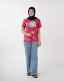 Eminent Women's Half Sleeves Printed T-Shirt - Red, Women T-Shirts & Tops, Eminent, Chase Value