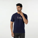 Eminent Men's Round Neck Half Sleeves Printed T-Shirt - Navy Blue, Men's T-Shirts & Polos, Eminent, Chase Value