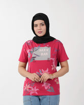 Eminent Women's Half Sleeves Printed T-Shirt - Red, Women T-Shirts & Tops, Eminent, Chase Value