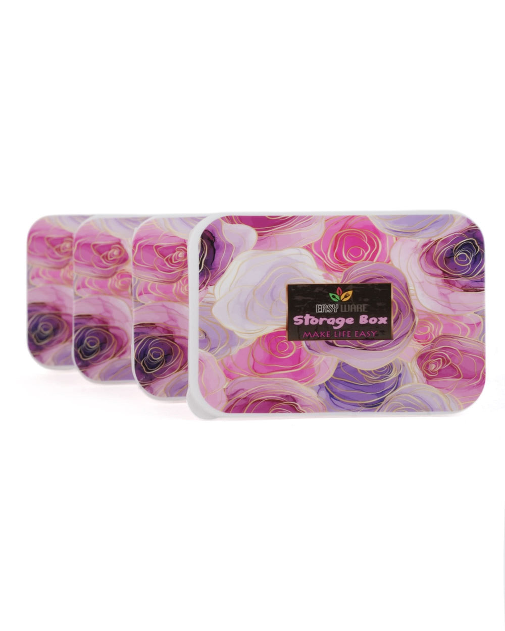 Storage Box 4 Pcs Set, Tiffin Boxes & Bottles, Chase Value, Chase Value