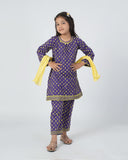 Eminent Girls 03 PCS Shalwar Suit -Purple, Girls Shalwar Kameez, Eminent, Chase Value