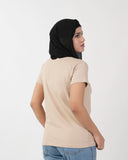 Eminent Women's Half Sleeves T-Shirt - Beige, Women T-Shirts & Tops, Eminent, Chase Value