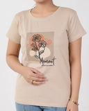 Eminent Women's Half Sleeves T-Shirt - Beige, Women T-Shirts & Tops, Eminent, Chase Value