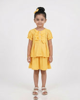 Valuables Girl’s Half Sleeves Skirt Suit