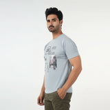 Valuable Men's Half Sleeves Round Neck T-Shirt - Light Blue, Men's T-Shirts & Polos, Chase Value, Chase Value