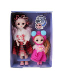 Doll Set 9 Inch And 4 Inch 2Pcs