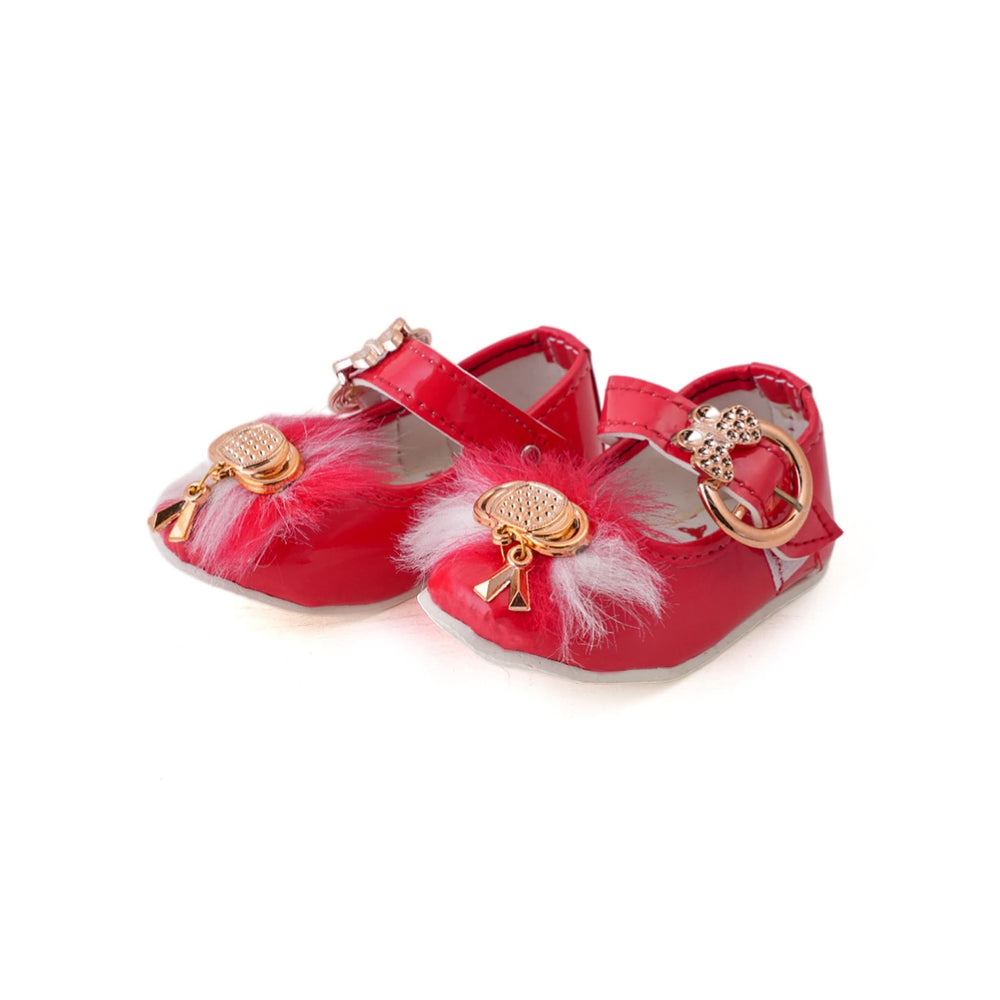 Newborn Girls Pumpy (Fur) – Cozy Baby Shoes for Winter Wear, Newborn Caps, Shoes & Socks, Chase Value, Chase Value