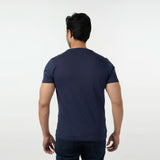 Eminent Men's Round Neck Half Sleeves Printed T-Shirt - Mid Blue, Men's T-Shirts & Polos, Eminent, Chase Value