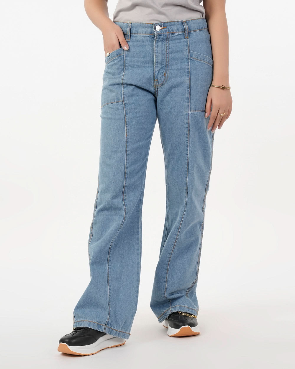 Eminent Women's Wider Leg Denim Pant - Light Blue, Women Pants & Tights, Eminent, Chase Value