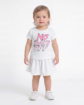 Valuables Girls Half Sleeve Skirt Suit