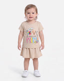 Valuables Girls Half Sleeve Skirt Suit