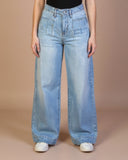 Eminent Women's Palazzo Fit Denim Pant