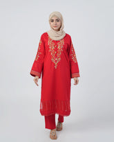 Eminent Women's Embroidered 02 Pcs Shalwar Suits - Red, Women Shalwar Suits, Eminent, Chase Value