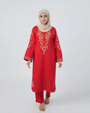 Eminent Women's Embroidered 02 Pcs Shalwar Suits - Red, Women Shalwar Suits, Eminent, Chase Value
