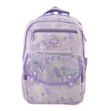 Girls Backpack – Hello Girl Printed Bag for School or Travel - Purple, School Bags, Chase Value, Chase Value