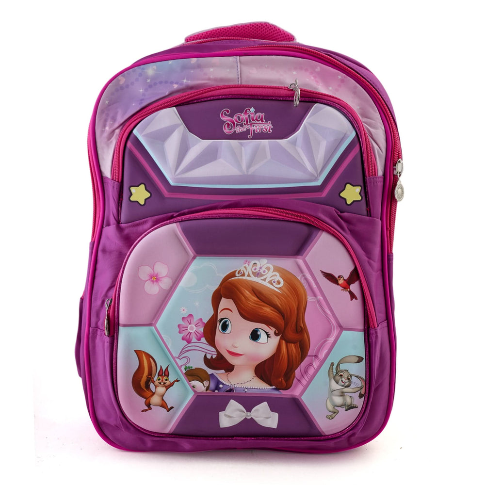 Kids Character Backpack – 20" Large Cartoon Bag for School - Purple, School Bags, Chase Value, Chase Value