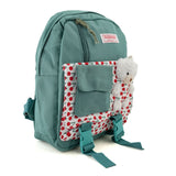 Kids Backpack with Teddy – 10" Inch Plush Bag for Toddlers - Steel Green, School Bags, Chase Value, Chase Value