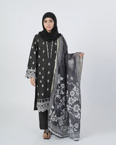 Eminent Women'S Dyed Slub 3Pcs Suit - Black, Women Shalwar Suits, Eminent, Chase Value