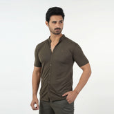 Eminent Men's Half Sleeves Sherwani Collar Front Open T-Shirt - Olive, Men's T-Shirts & Polos, Eminent, Chase Value