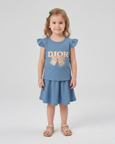 Valuables Girls' Half Sleeves Suit