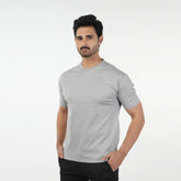 Valuable Men's Half Sleeves Round Neck T-Shirt - Grey, Men's T-Shirts & Polos, Chase Value, Chase Value