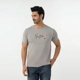 Eminent Men's Round Neck Half Sleeves Printed T-Shirt - Ash Grey, Men's T-Shirts & Polos, Eminent, Chase Value