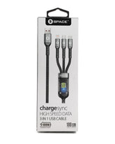 SPACE 3-in-1 Data Cable โ 100W, 100cm, USB Cables, Chase Value, Chase Value