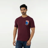 Eminent Men's Round Neck Half Sleeves Printed T-Shirt - Maroon, Men's T-Shirts & Polos, Eminent, Chase Value