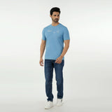 Eminent Men's Round Neck Half Sleeves Printed T-Shirt - Blue, Men's T-Shirts & Polos, Eminent, Chase Value