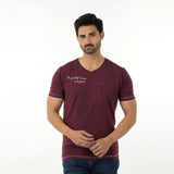 Eminent Men's Round Neck Half Sleeves Printed T-Shirt - Maroon, Men's T-Shirts & Polos, Eminent, Chase Value