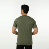 Eminent Men's Round Neck Half Sleeves Printed T-Shirt - Olive Green, Men's T-Shirts & Polos, Eminent, Chase Value