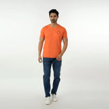 Eminent Men's Round Neck Half Sleeves Printed T-Shirt - Dark Orange, Men's T-Shirts & Polos, Eminent, Chase Value