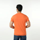 Eminent Men's Round Neck Half Sleeves Printed T-Shirt - Dark Orange, Men's T-Shirts & Polos, Eminent, Chase Value