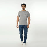 Eminent Men's Round Neck Half Sleeves Printed T-Shirt - Frost Grey, Men's T-Shirts & Polos, Eminent, Chase Value