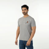 Eminent Men's Round Neck Half Sleeves Printed T-Shirt - Frost Grey, Men's T-Shirts & Polos, Eminent, Chase Value